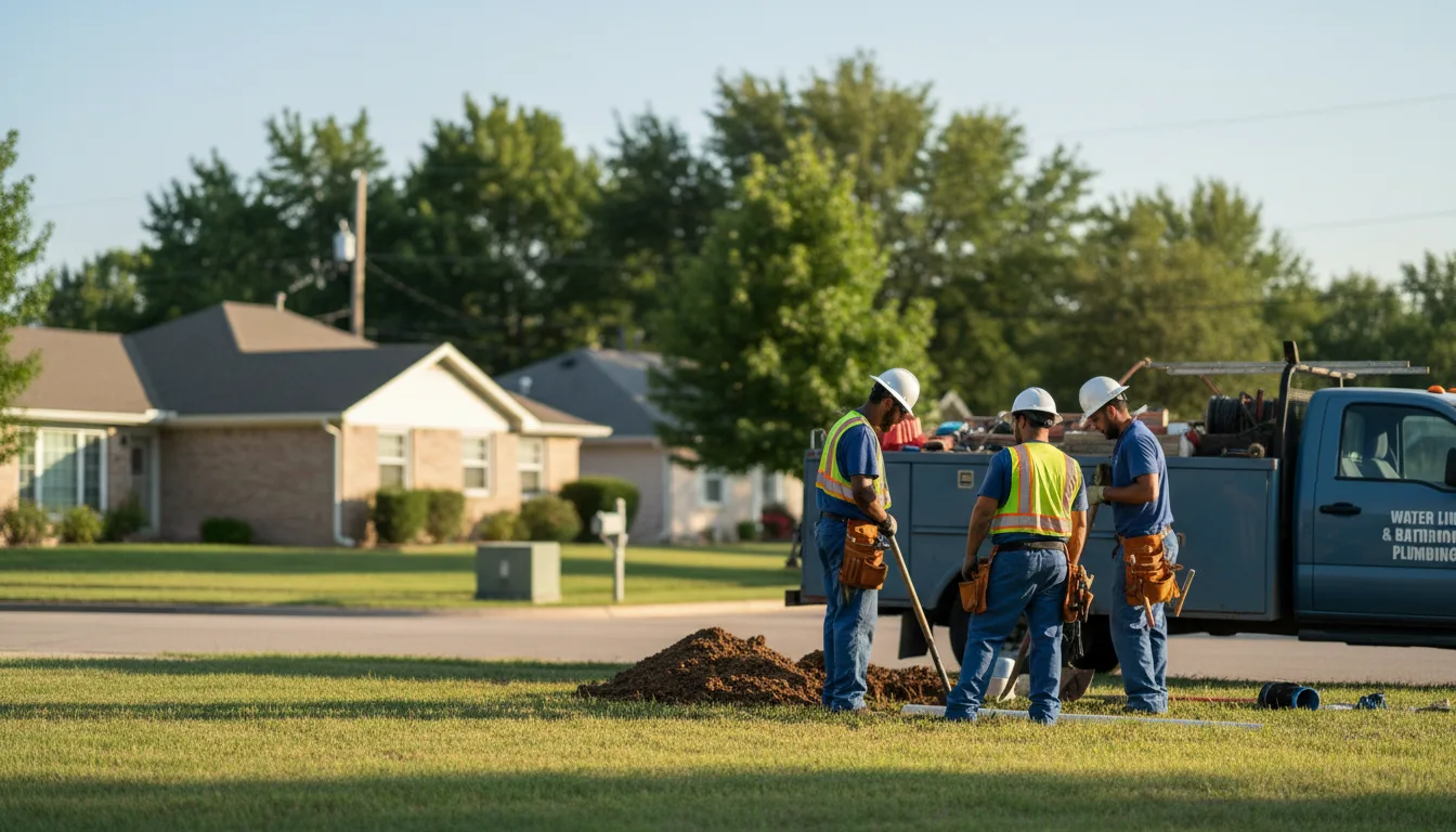 Residential water line and bathroom plumbing service in Jena, LA
